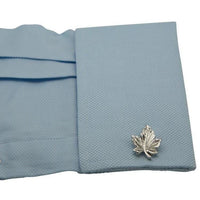 Silver Canadian Maple Leaf Cufflinks Novelty Cufflinks Clinks Australia