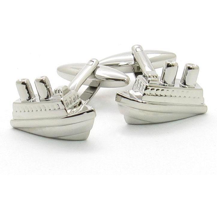 Silver Ship Cufflinks Novelty Cufflinks Clinks Australia Silver Ship Cufflinks 