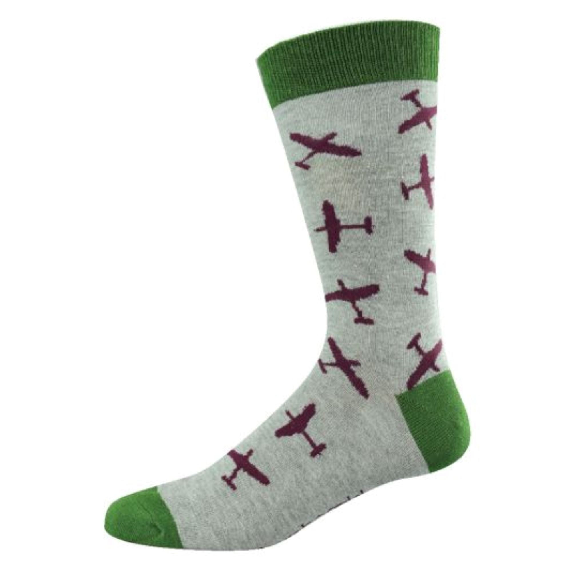 Mens Ditsy Plane Sock Socks Bamboozld 