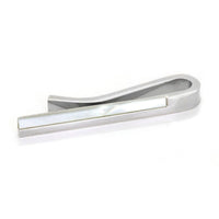 Mother of Pearl and Silver Tie Bar Tie Bars Clinks Mother of Pearl and Silver Tie Bar