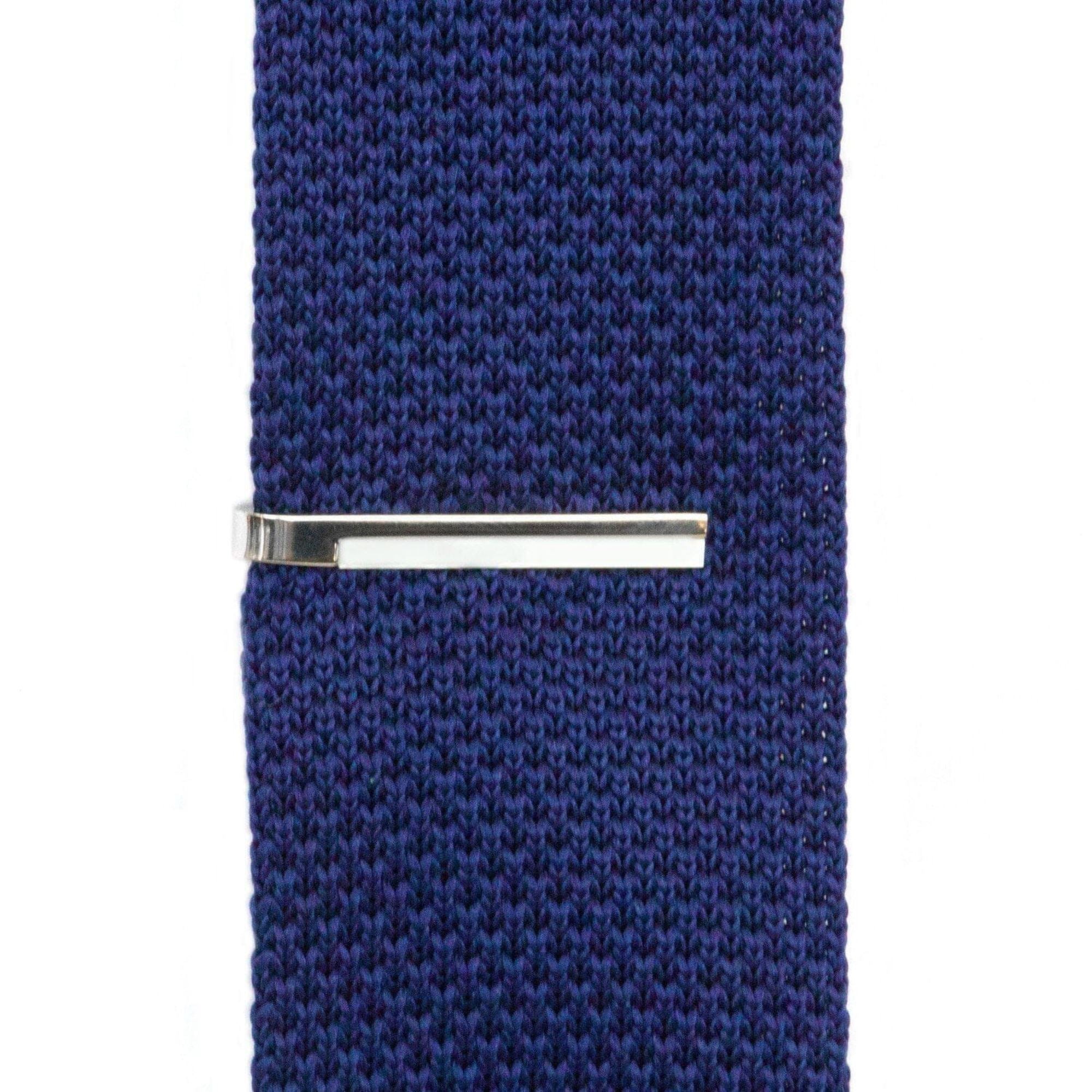 Mother of Pearl and Silver Tie Bar Tie Bars Clinks 