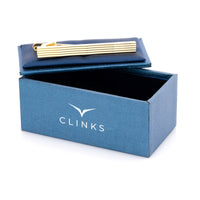 Gold Lines with Waves Tie Clip Tie Bars Clinks