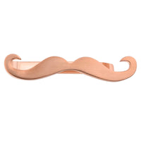 Moustache Tie Bar in Brushed Rose Gold Tie Bars Clinks Australia
