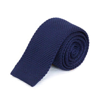 Navy Knitted Tie Ties Cuffed.com.au