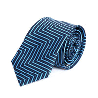 Blue Corners MF Tie, Tie, MF Tie, Blue, Microfibre, Men's Tie, TI0100, Cuffed, Clinks.com, Clinks Australia