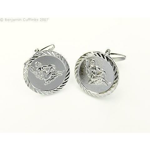 Virgo Virgin Cufflinks (Round) Novelty Cufflinks Clinks Australia Virgo Virgin Cufflinks (Round) 