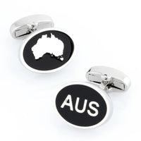 Australian Map and AUS Cufflinks Novelty Cufflinks Clinks Australia