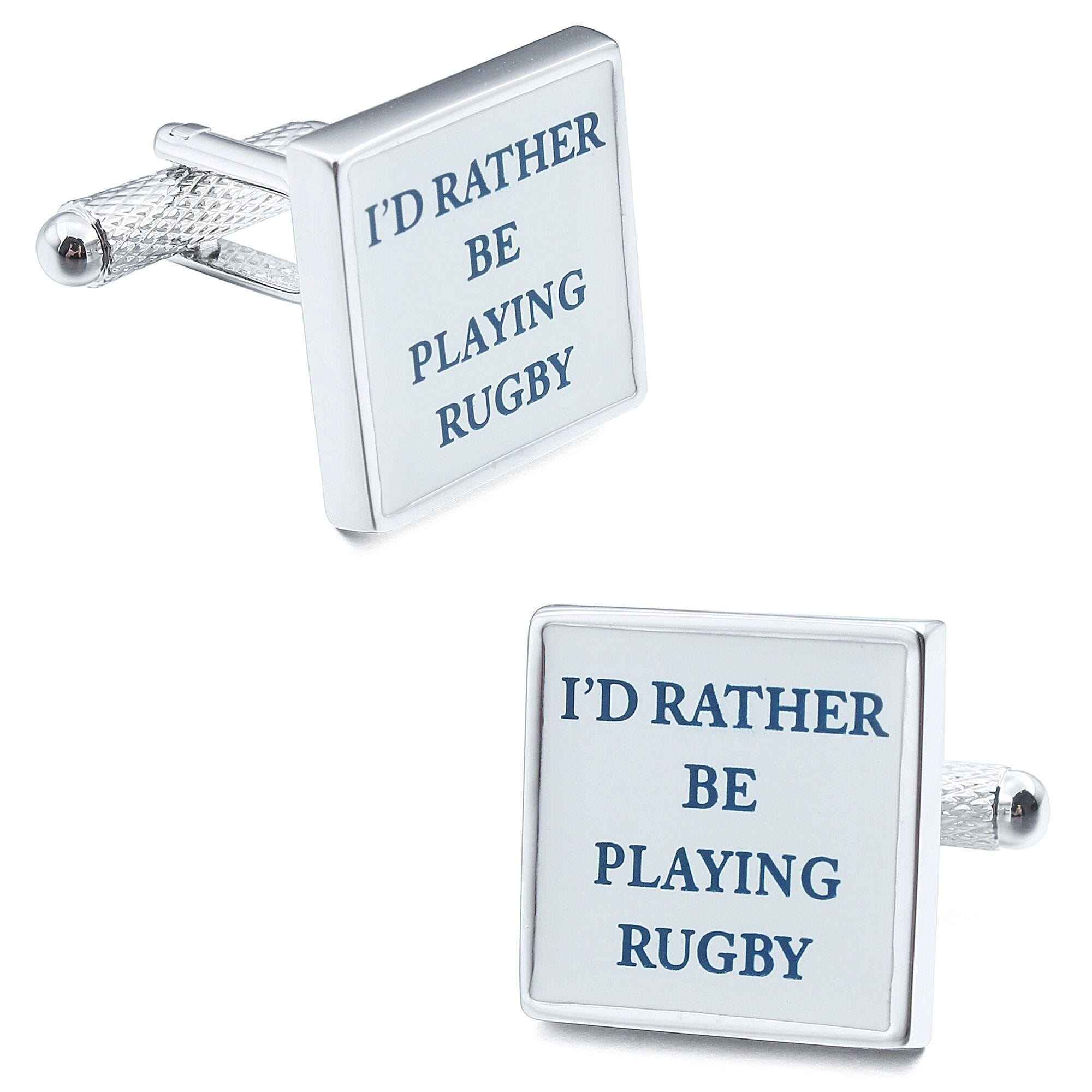 I'd rather be Playing Rugby Cufflinks Novelty Cufflinks Clinks Australia I'd rather be Playing Rugby Cufflinks 